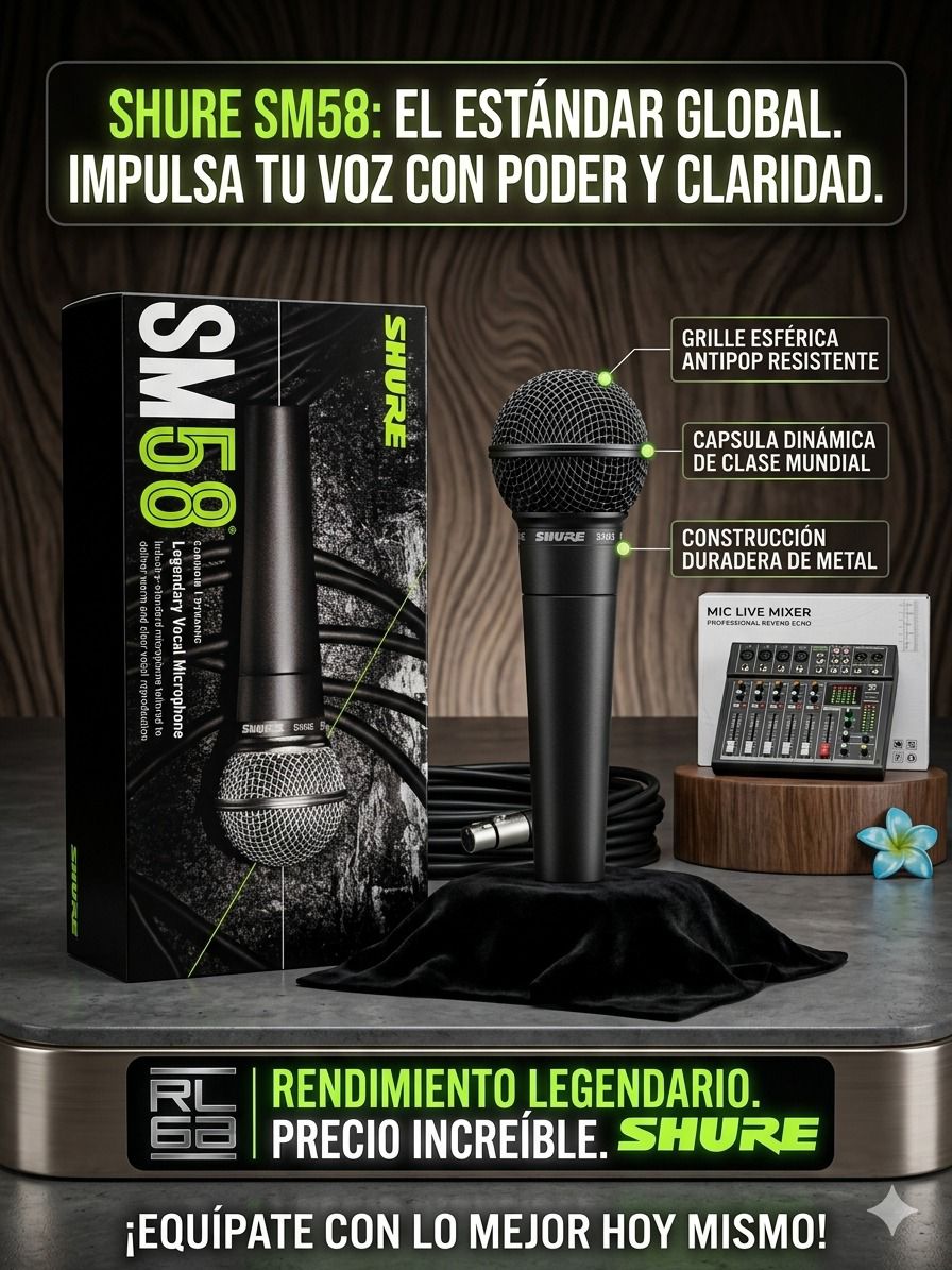 MICROFONO SHURE PROFESIONAL SM58